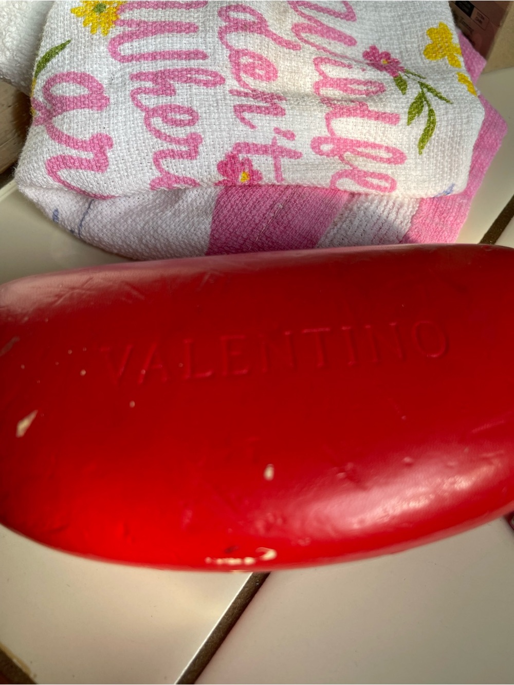 Valentino Black Shield Sunglasses with Red Case - Picture 4 of 4